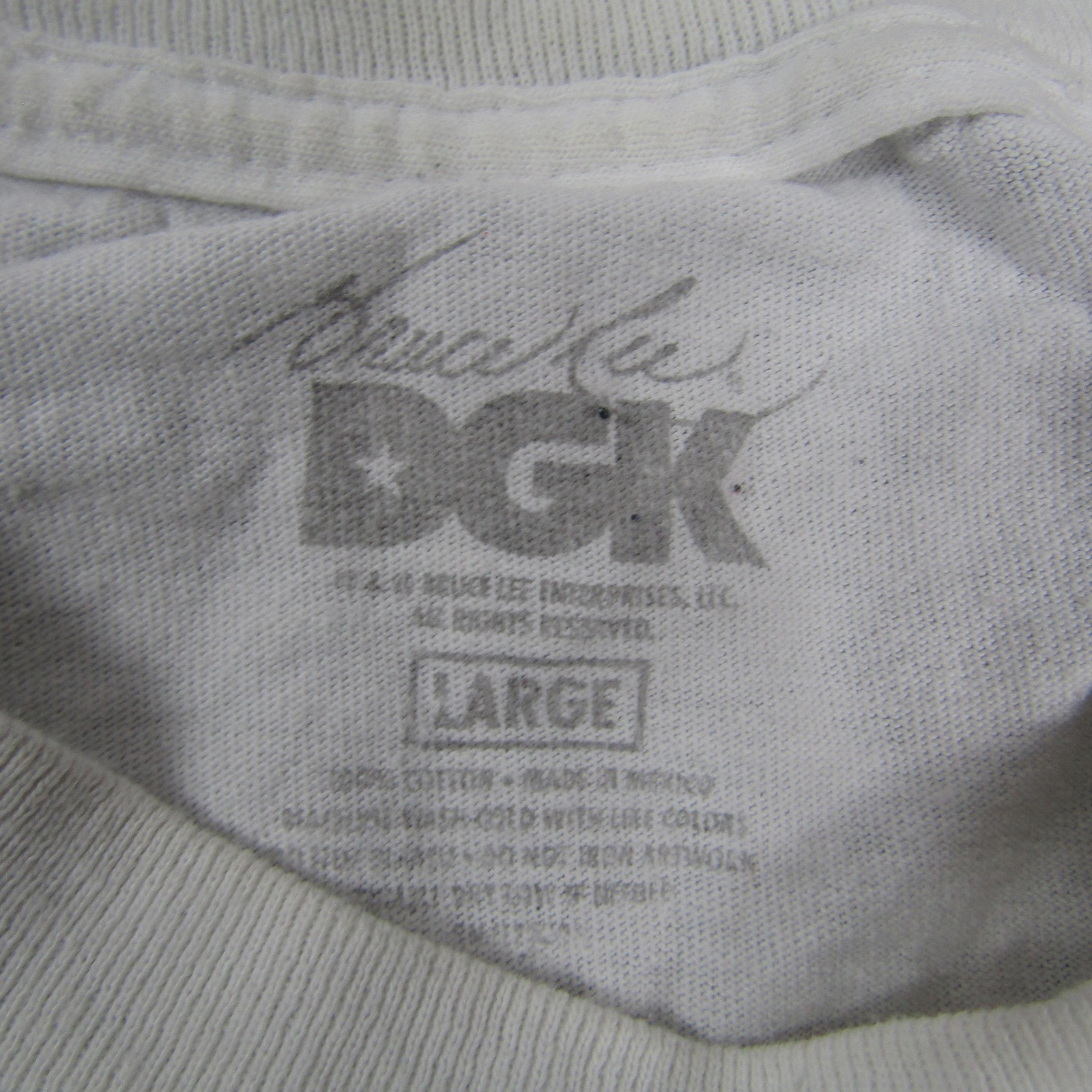 DGK Kanji Dragon Graphic Shirt Mens L White Tagless Cotton Jersey Tee Streetwear gallery