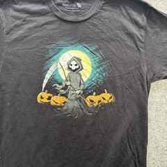TeeTurtle Shirt Mens Medium Black Grim Reaper Pumpkins Halloween Graphic Tee