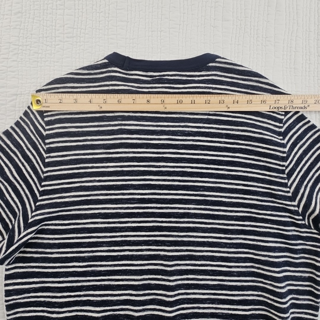 Common People T-Shirt Men's L Navy Striped NWT Short Sleeve NEW Super Soft Crew gallery