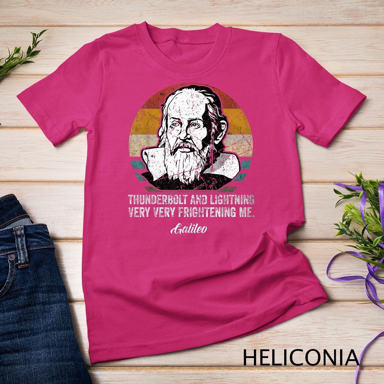 Thunderbolt lightning Galileo philosopher physics astronomy Unisex T-shirt gallery