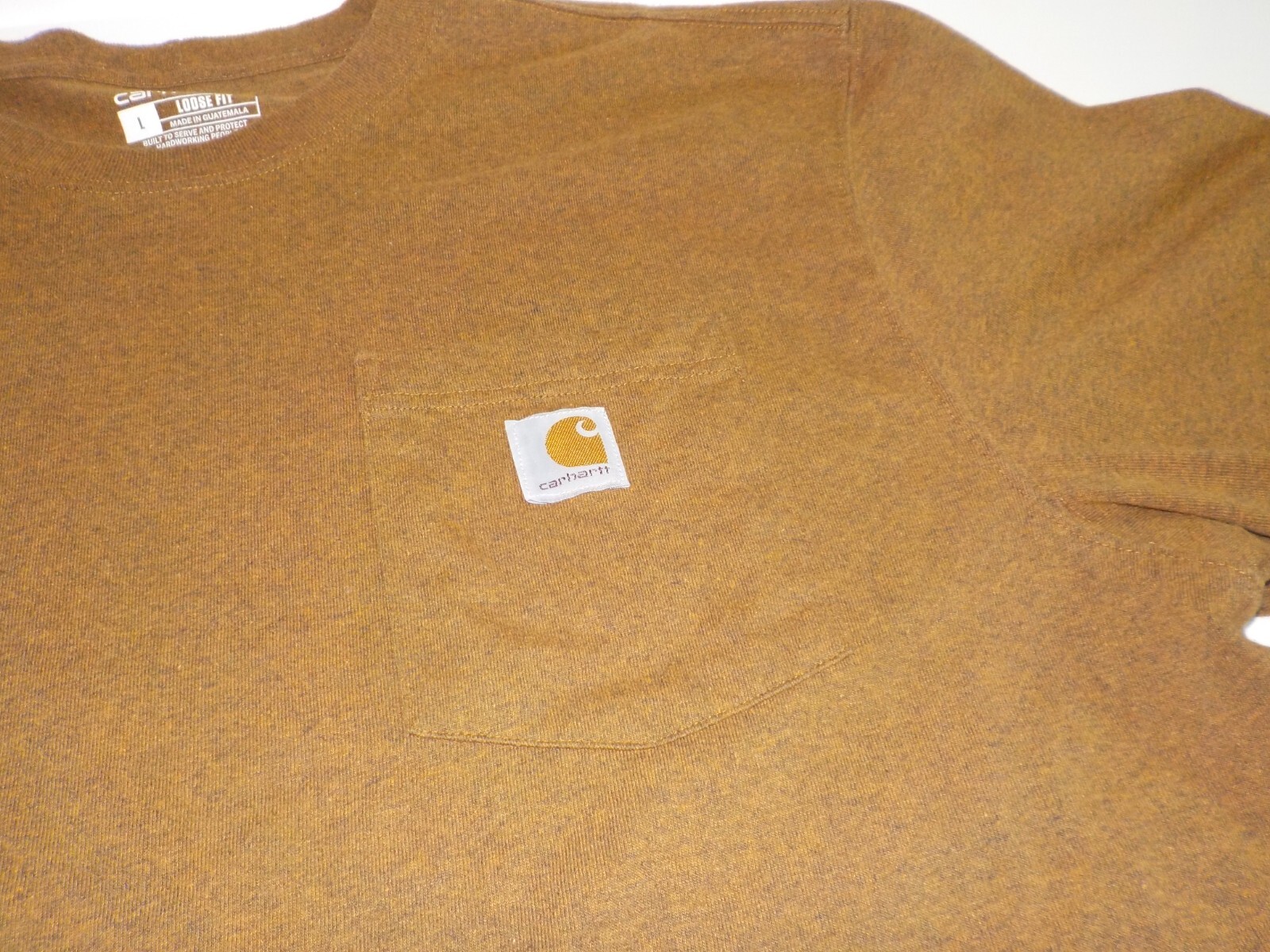 Carhartt Pocket Shirt Men L Loose Fit Short Sleeve K87 B00 Pocket Logo gallery