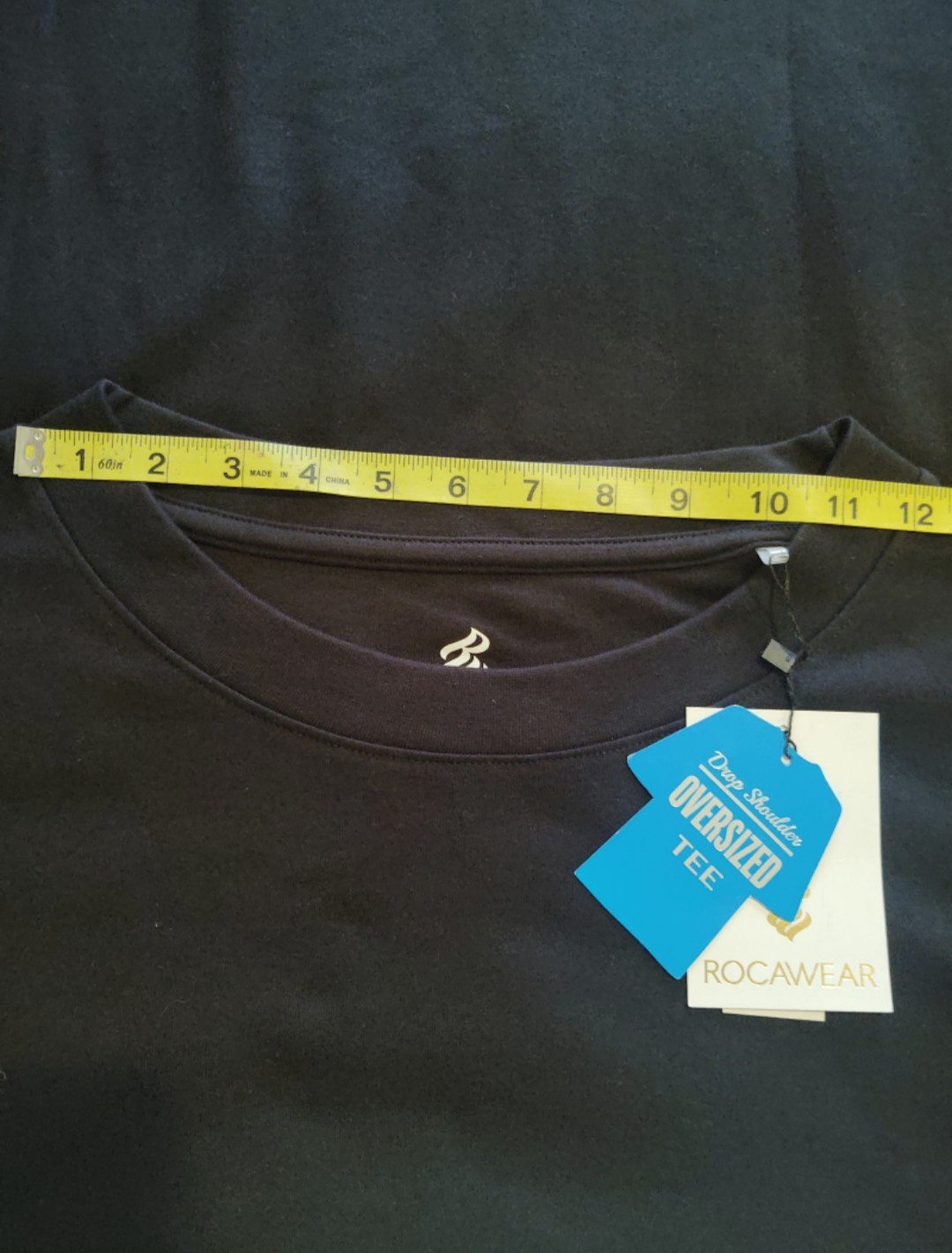 RocaWear Men's Drop Shoulder Oversized Tee 2XL Black NWT Short Sleeve T Shirt gallery