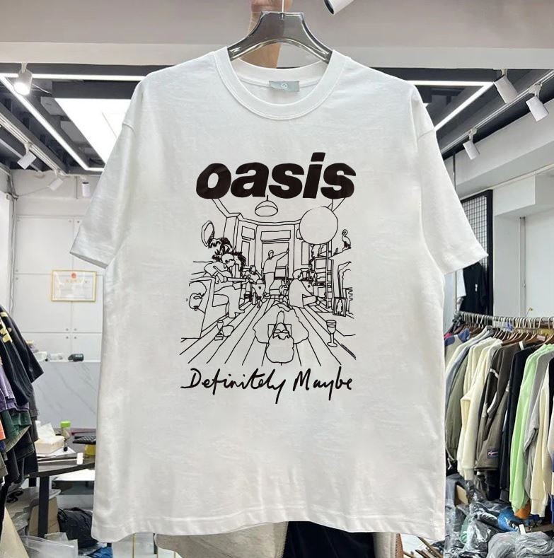 Oasis Definitely Maybe unisex white vtg t-shirt QT7252