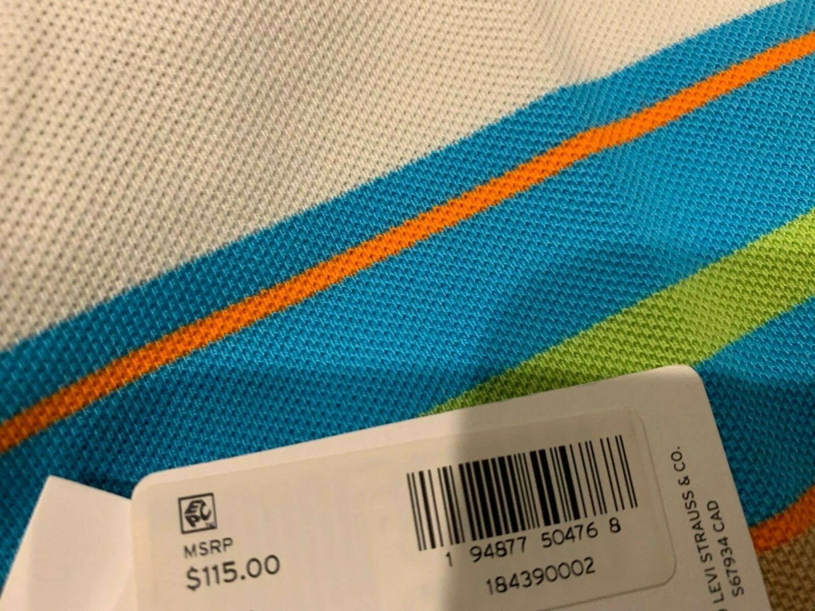 LEVI’S VINTAGE CLOTHING LVC 80’S WIDE T- SHIRT STRIPED LARGE NWT RT$115 B13 gallery