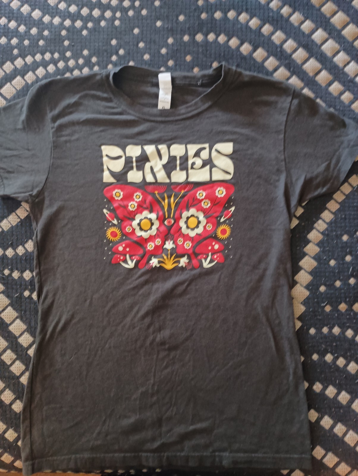 Vintage Rare Pixies Punk Band Tour Shirt Size large butterfly evil eye gallery