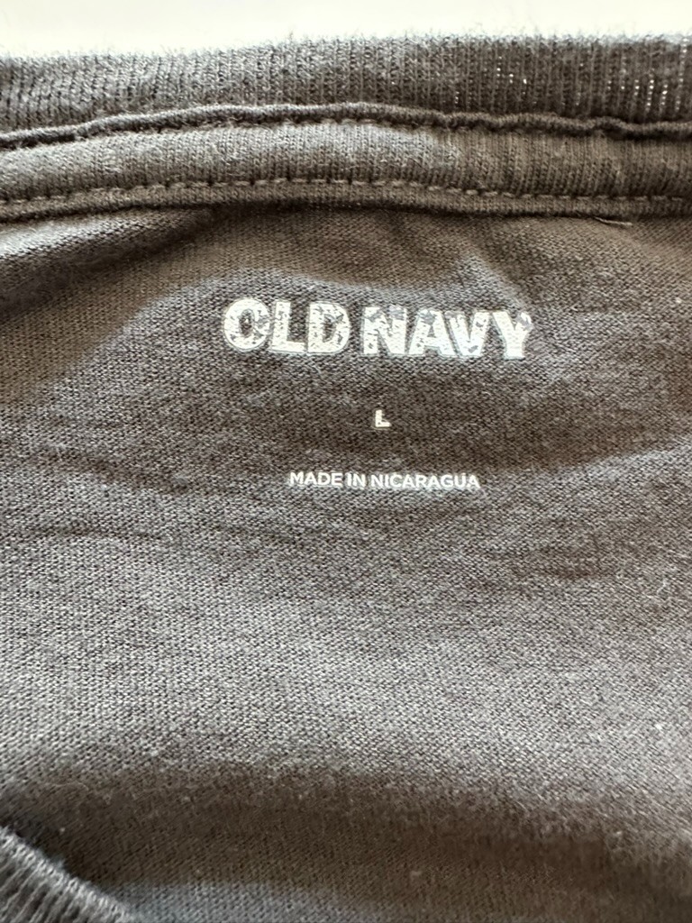 Old Navy Nirvana Graphic T-shirt Large Dark Gray Yellow Band Street Concert Band gallery