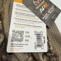 NWT -3XL Scentblocker Angatec LS 1/4 zip Hunting Shirt