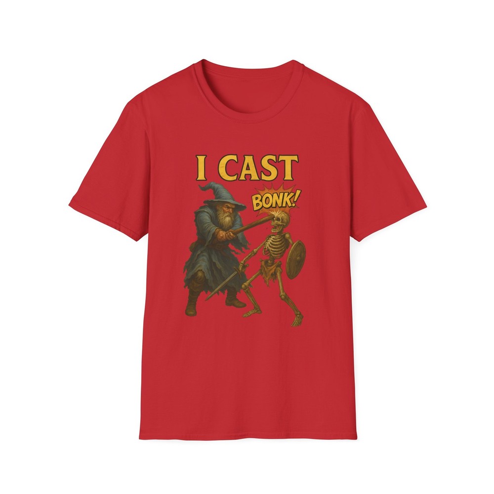 Funny Wizard I Cast BONK DND Tee, Dungeons and Dragons Humor TShirt, D&D T-Shirt