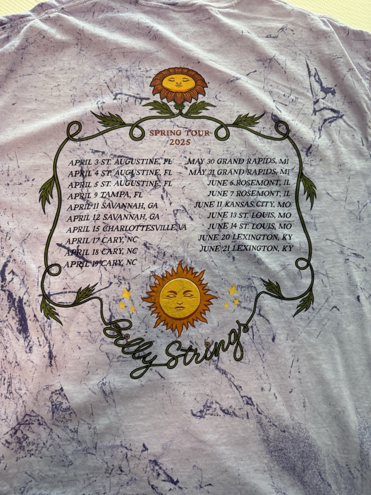 Billy Strings - Handshake T-Shirt Purple XXL 2XL Spring Tour 2025 gallery