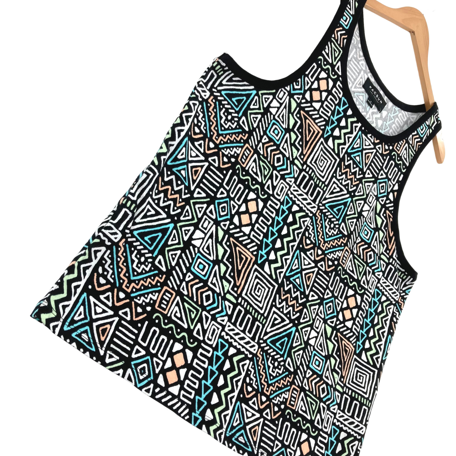 PacSun Men's Y2K Aztec Cotton Sleeveless Wide Strap Pullover Tank Top Small gallery
