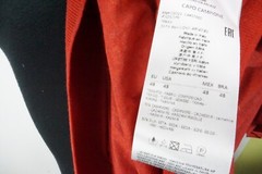 Giorgio Armani Black Label Henley Orange Red 70% Cashmere Silk T Shirt 48 NEW