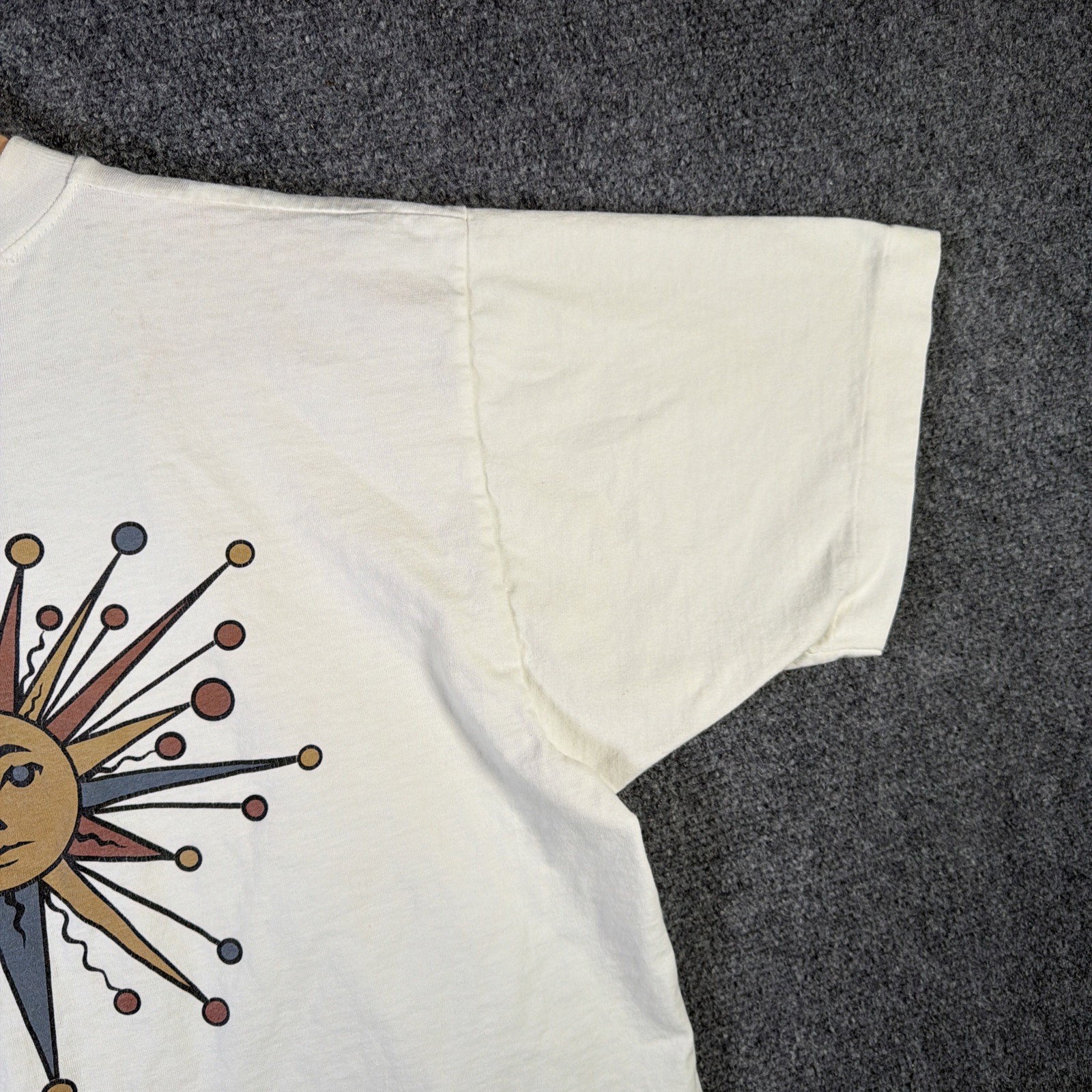 Vintage Mossimo Shirt Mens Medium White 90s Stussy Sun Abstract Art Skate Surf gallery