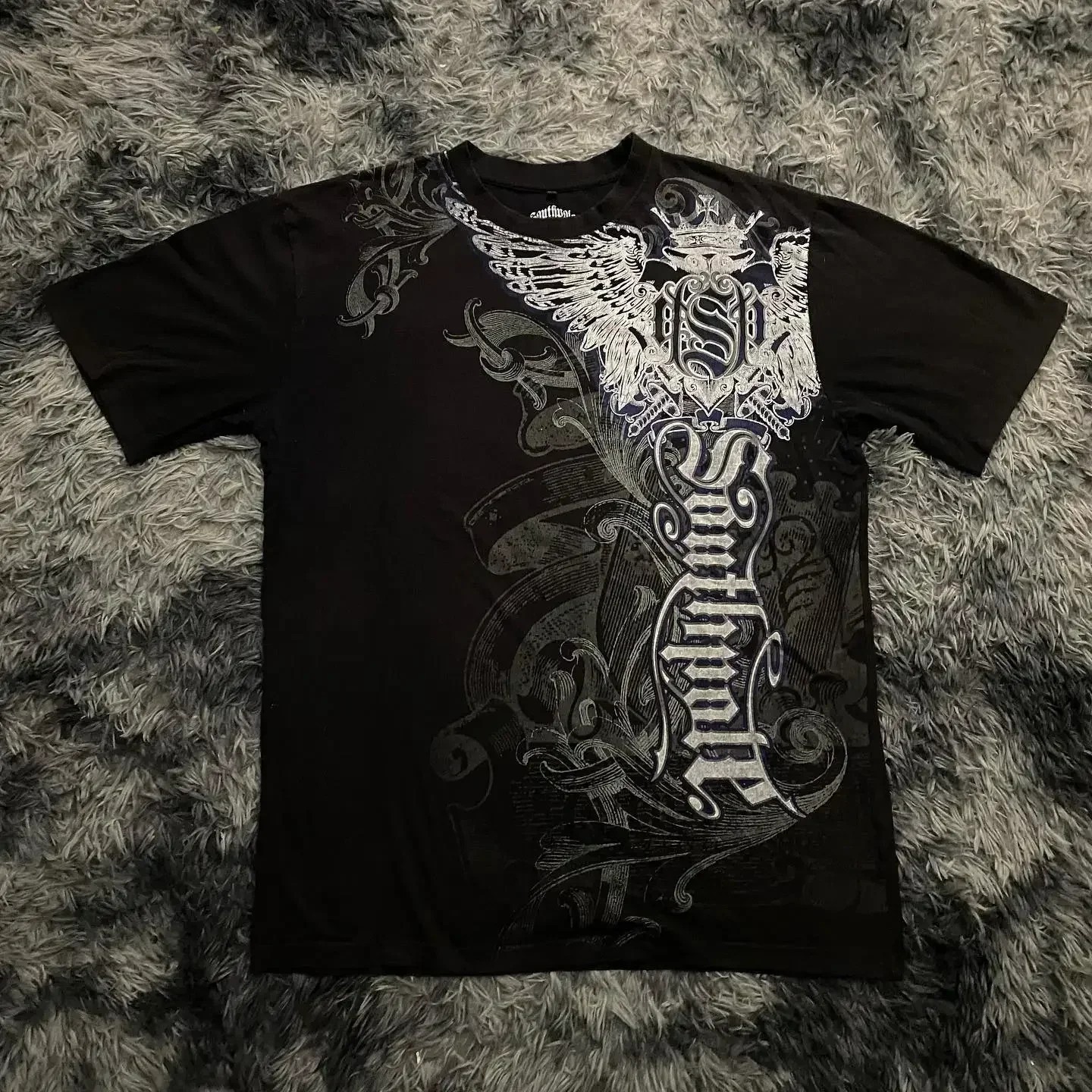 Classic Y2K Gothic Style T-shirt Print Oversized T Shirt High Street Shirts gallery