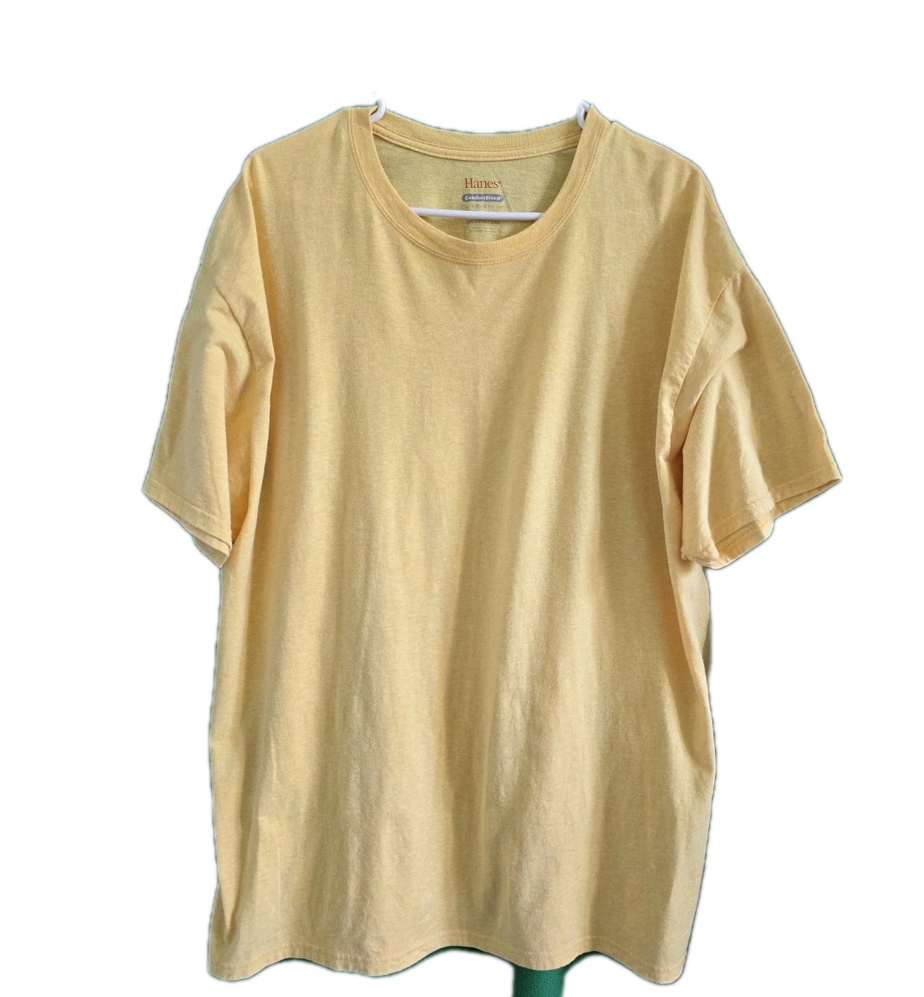 Men's Hanes ComfortBlend T-Shrt (Heather Yellow, Size 2XL) gallery