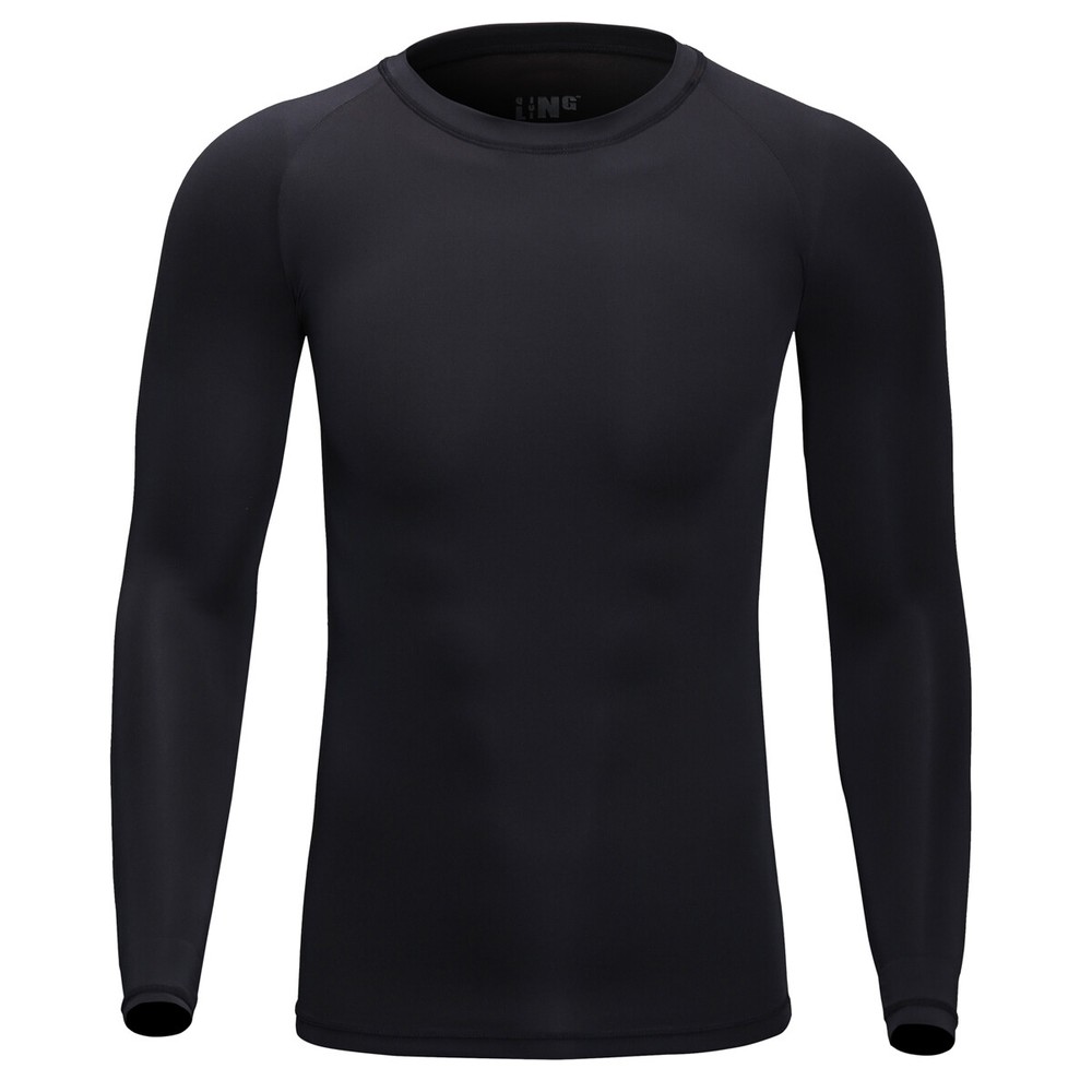 Men’s Sport Warmer Long Sleeve Performance Moisture Wicking T-Shirt Gym Tight US