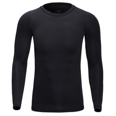 Mens Running Soft Long Sleeve Johns Liner Moisture Wicking T-Shirt Gym Tight Top