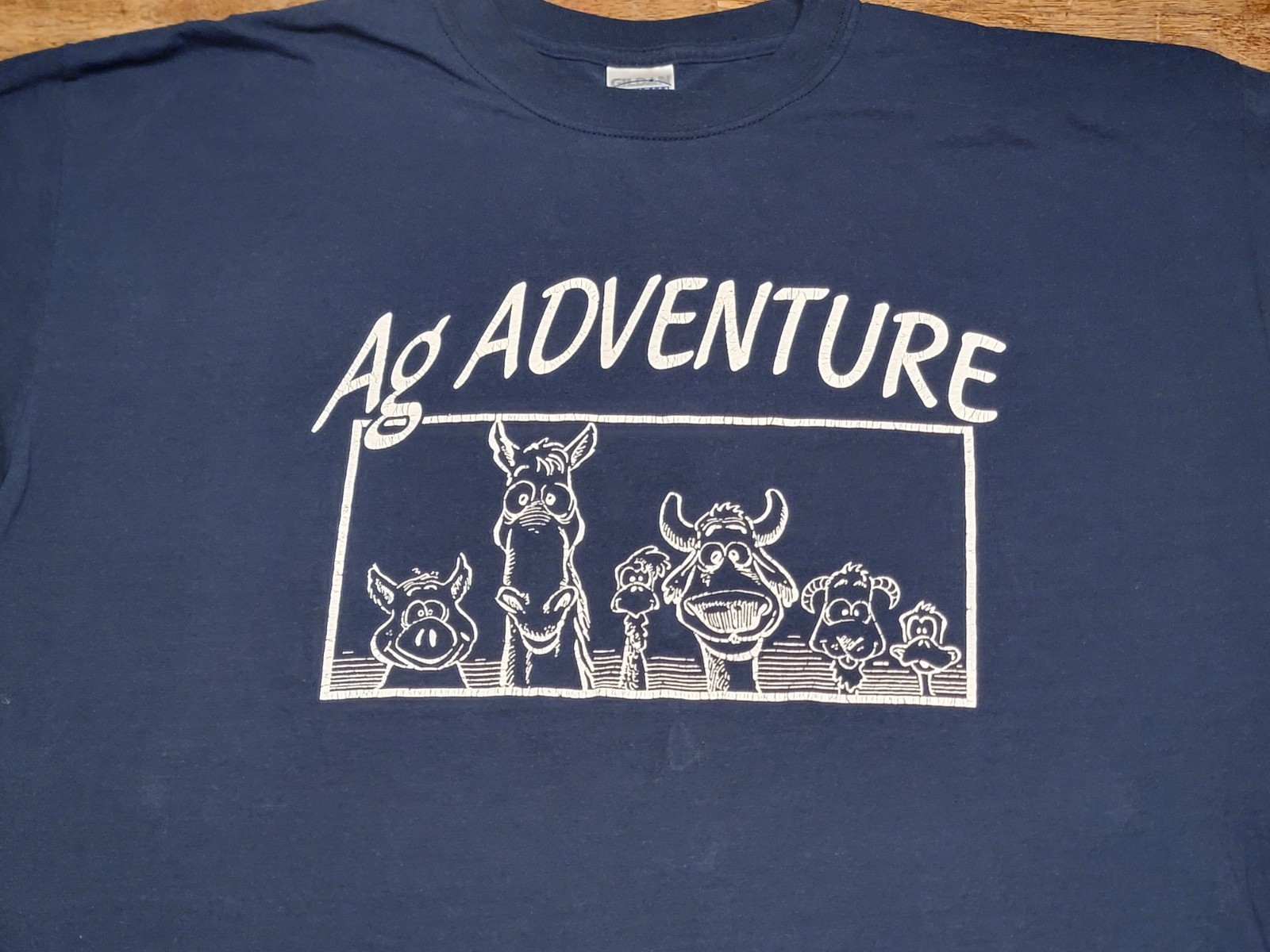 Vrg 1990s Farmer Humor Funny Cartoon Shiawassee Farm T Shirt Large 90s Thrashed gallery
