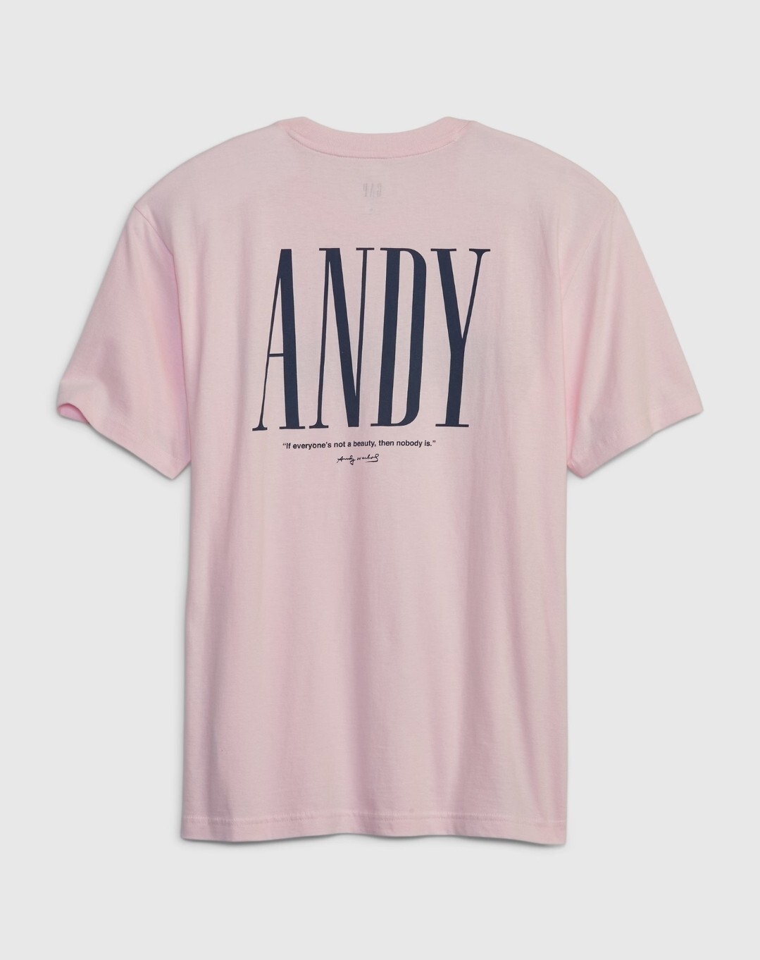 New Andy Warhol Pop Art "If Everyone is not a Beauty"Quote Mens Medium Pink Tee gallery