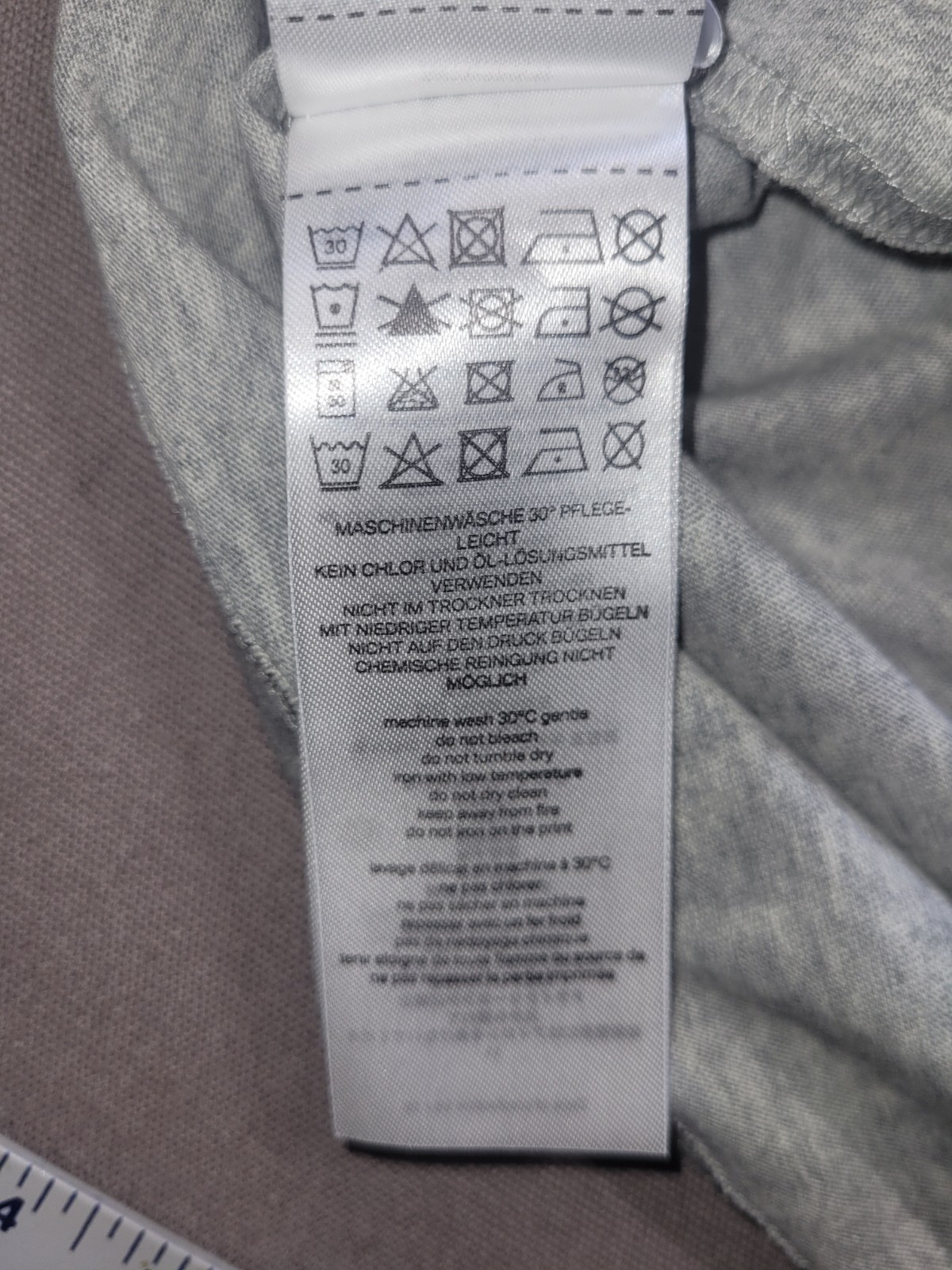 BMW Men’s M Gray V-Neck T-Shirt Tonal Raised Logo 100% Cotton Made Turkey gallery