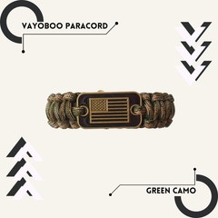 VAYOBOO Paracord Bracelet Tactical Survival Bracelet for Men with Bronze USA…