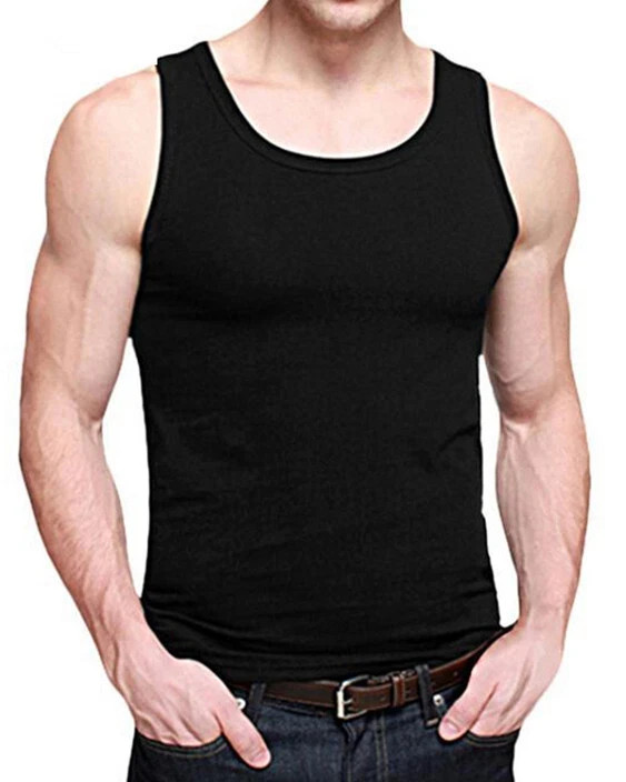 3-1- Pack Men 100% Cotton Tagless Ribbed Tank Top A-Shirt Wife Beater Undershirt gallery
