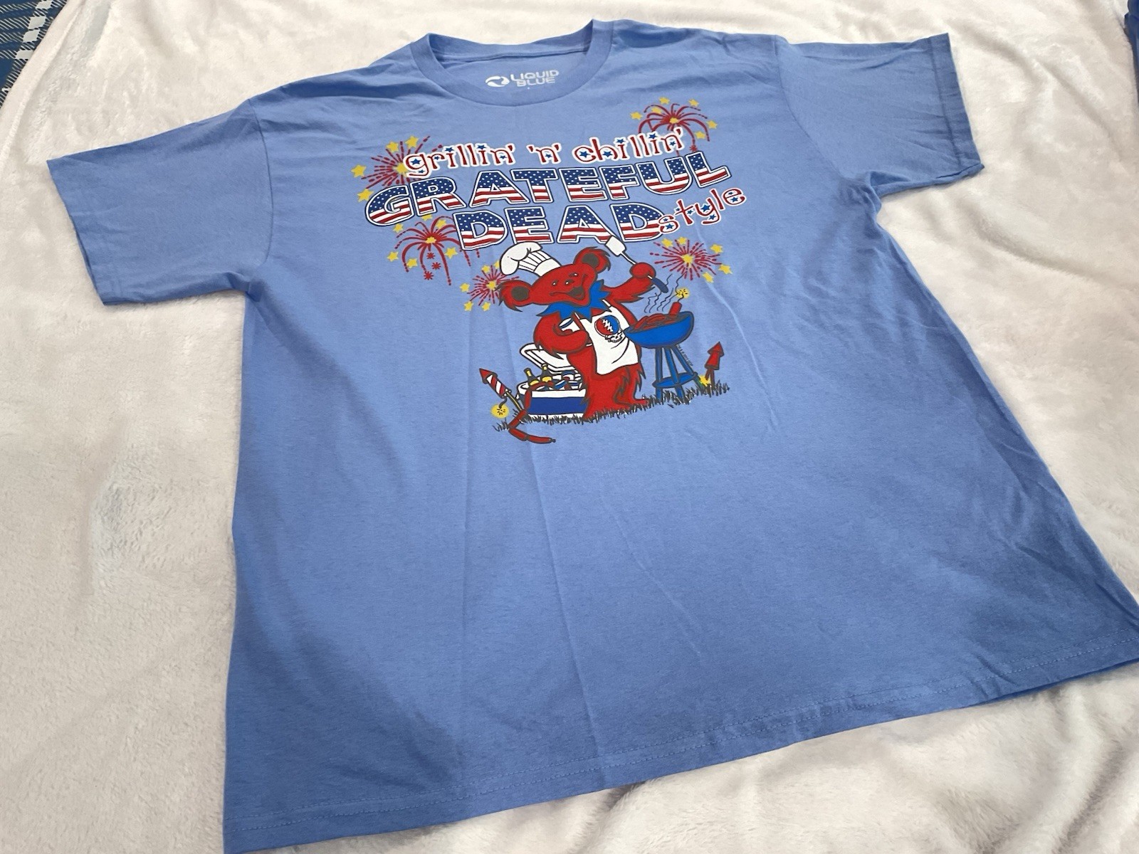 GRATEFUL DEAD-GRILLIN N' CHILLIN-SYF-BEARS-T-SHIRT Large Garcia,Wier,Lesh gallery