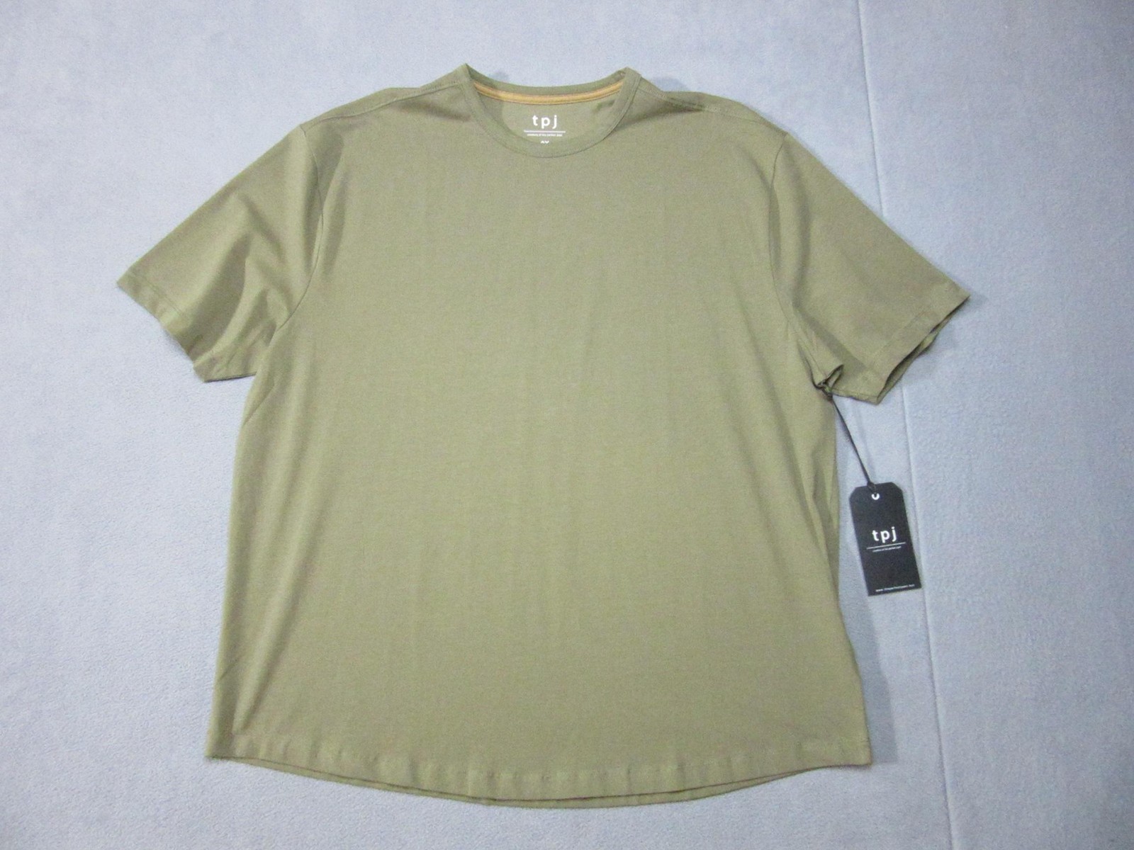 TPJ Shirt Mens 2XL Military Olive Green The Perfect Jean Stretch Crewneck New gallery