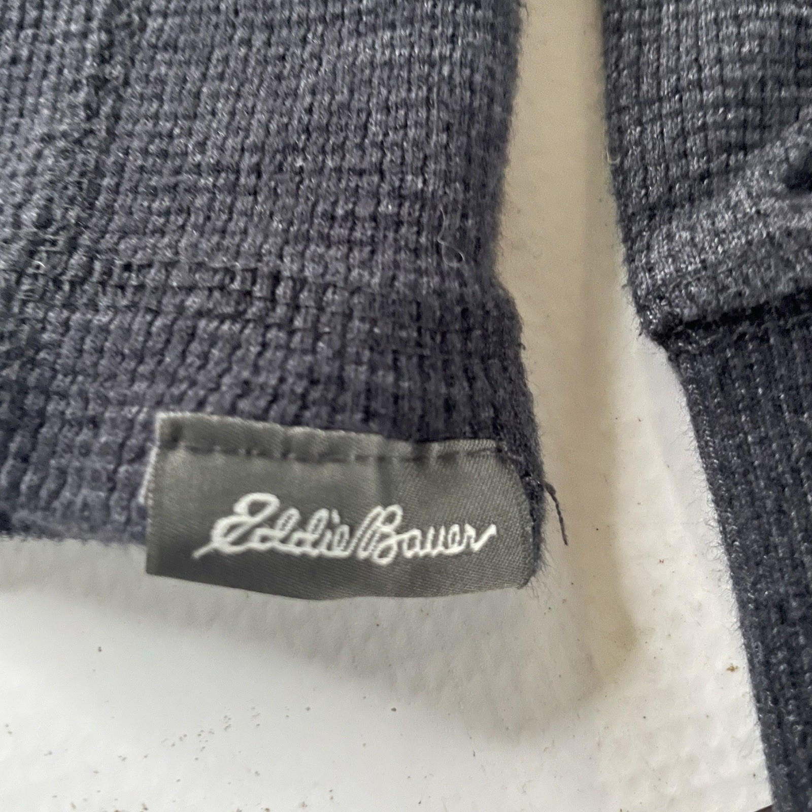 Eddie Bauer Men's Gray Solid Knit Cotton Henley Long Sleeve Tee Size S gallery