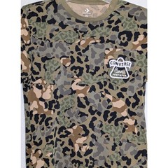 Converse Short Sleeve Camo Print Double Sided Crewneck Graphic Tee XS