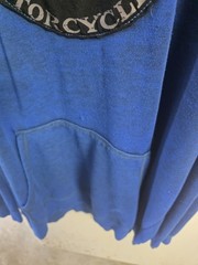Harley-Davidson Hoodie Blue Skull Graphic Carroll Iowa Dealer Mens XL Thin