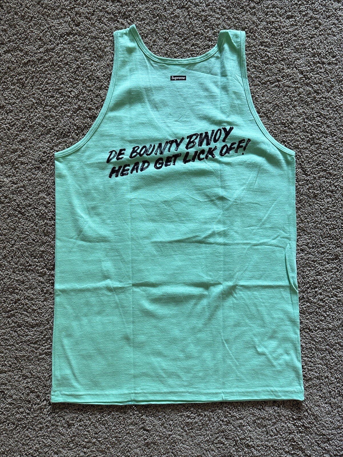 Size M - Supreme Barrington Levy Jah Life Bounty Hunter Tank Top Green SS16 New gallery