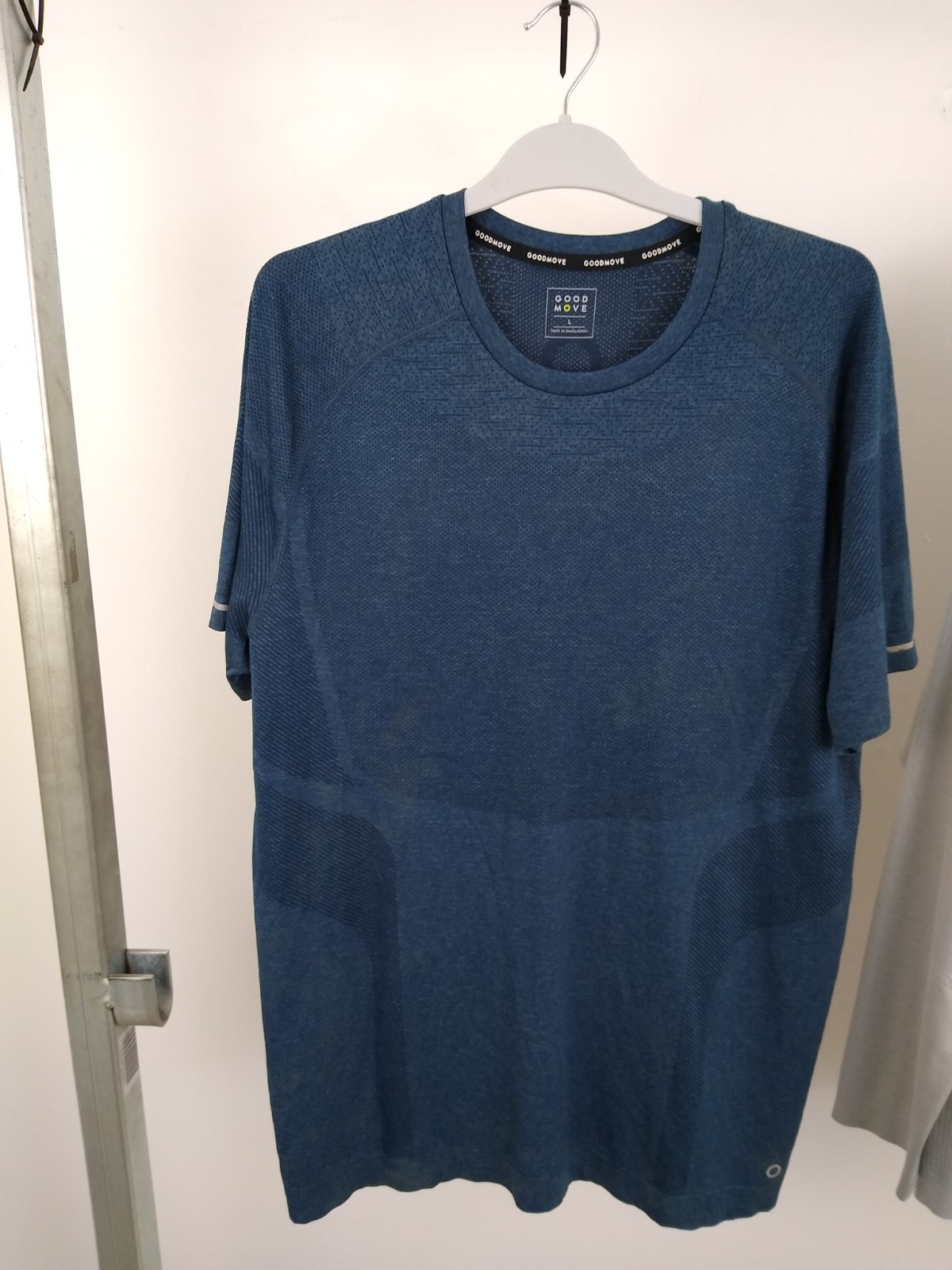 Goodmove 2Pcs Men's Quick Dry T-shirts Size L Grey & Blue NEW gallery