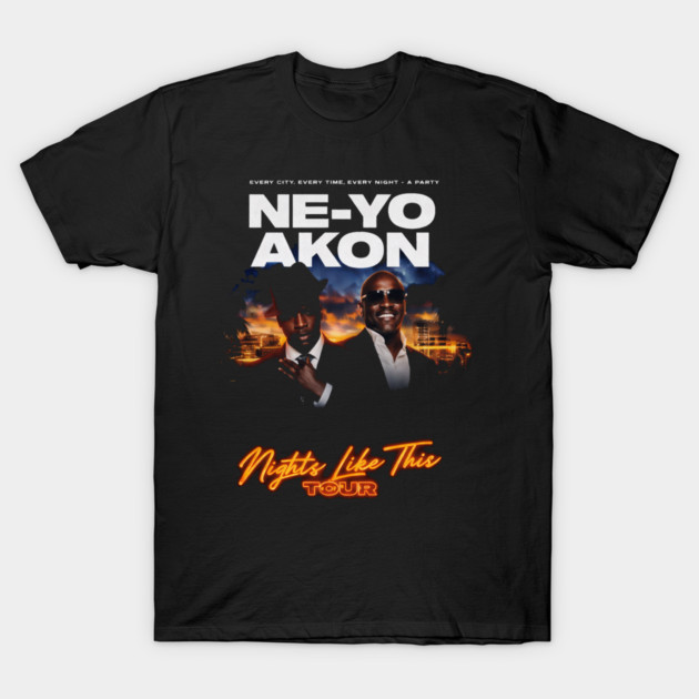 Ne-Yo Akon Nights Like This Tour 2026 T-Shirt RnB Concert Music Graphic Merch