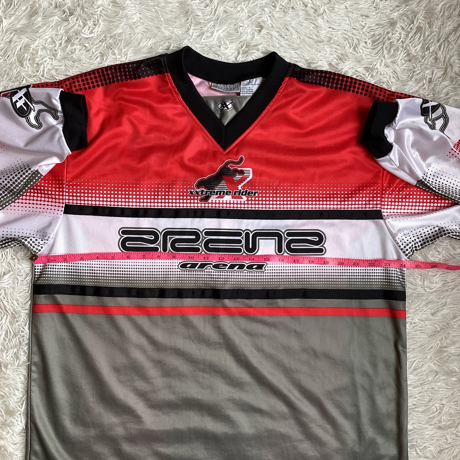 Vintage Athletic Works Men’s Large Jersey Xtreme Arena Motocross II Biking Red gallery