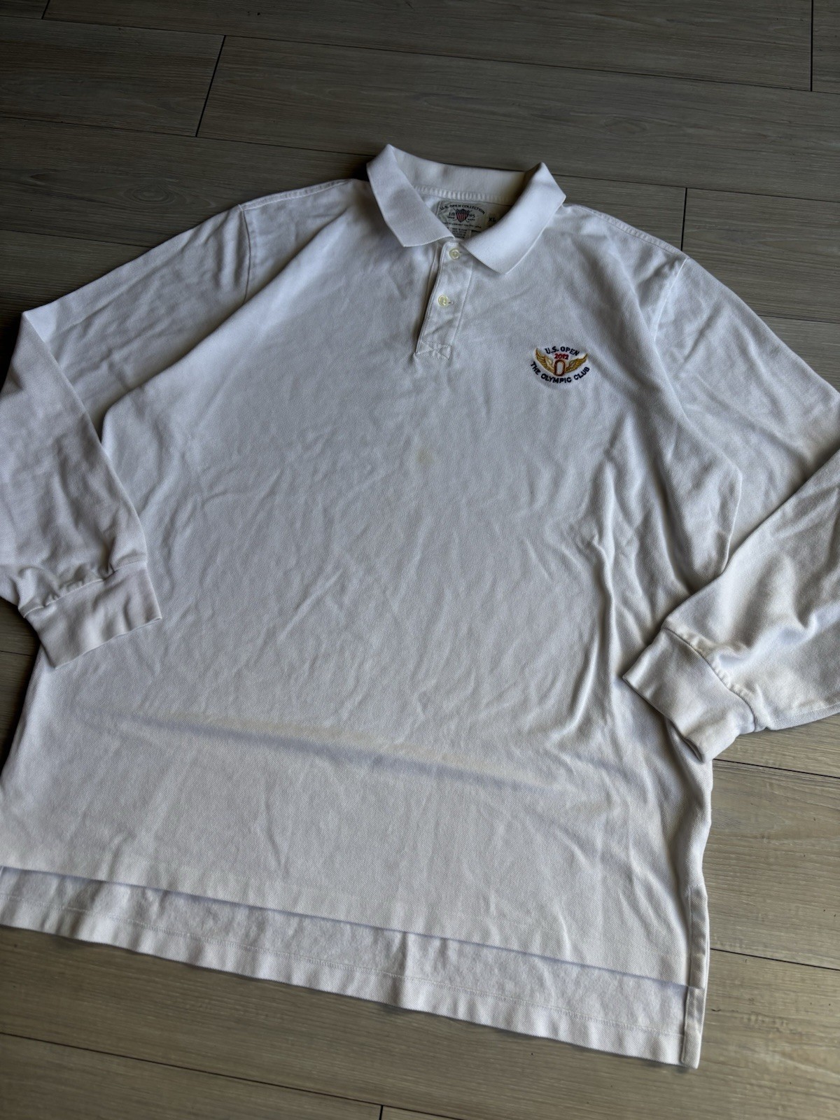 2012 US Open The Olympic Club Embroidered White Long Sleeve T-Shirt Size 2XL gallery