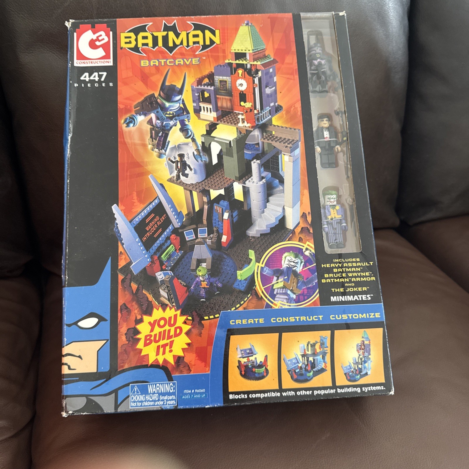 DC C3 Construction Batman Batcave With MInimates  NOS