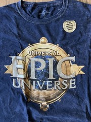 NWT Universal Epic Universe Navy Blue Logo T-Shirt 2024 XL Limited 1st Edition