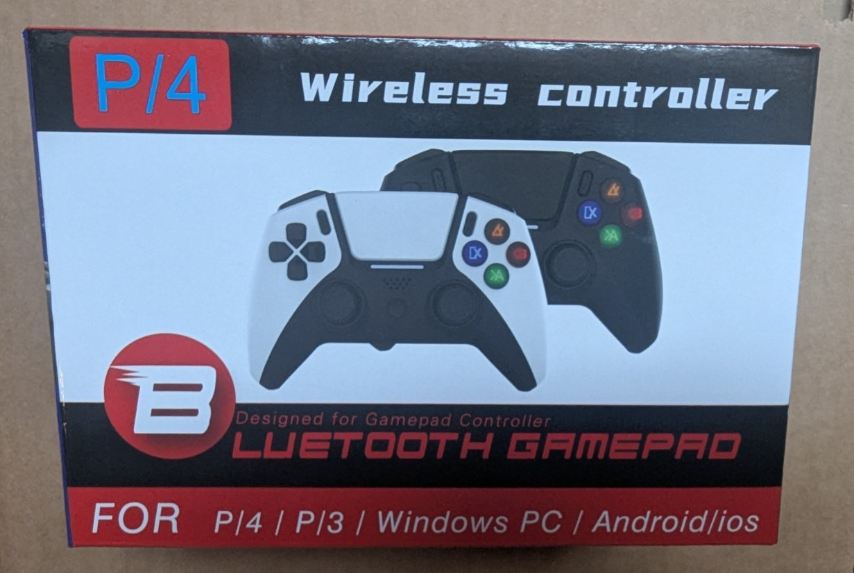 Wireless Controller P4 Compatible With PS4 Windows pc iOS Android Black / white