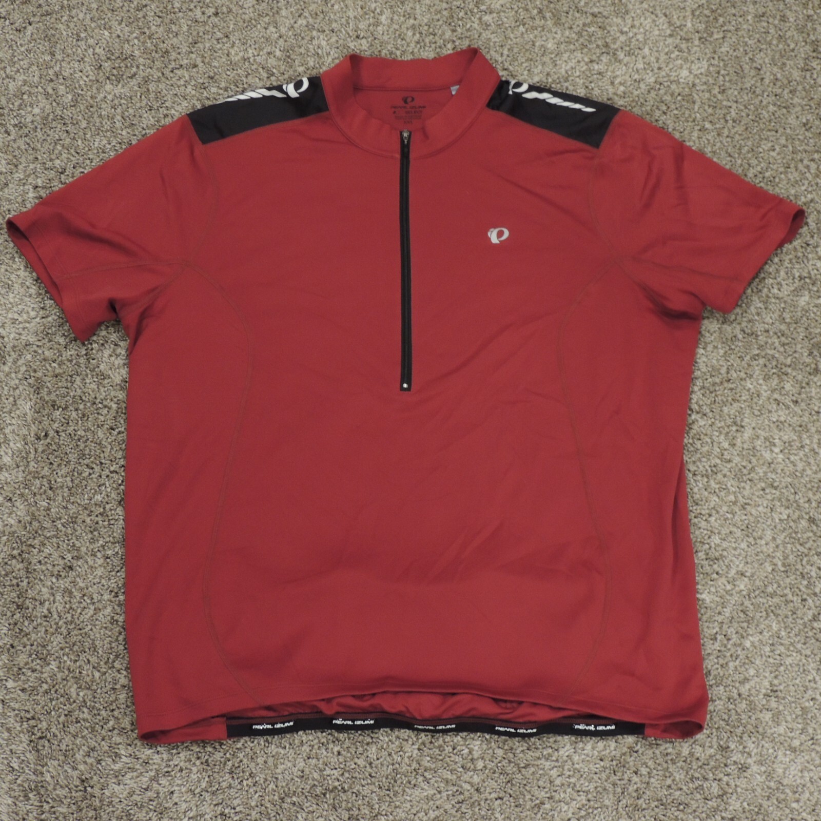 Pearl Izumi Select Cycling Jersey Mens Size XXL Red Black Half Zip Short Sleeve