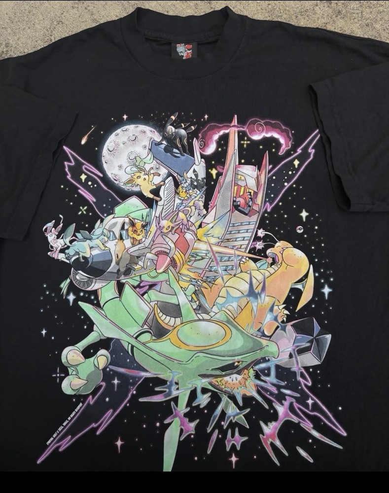 Pokemon Evolving Skies Rayquaza Dragonite Evolutions T-Shirt Shanejag XL New