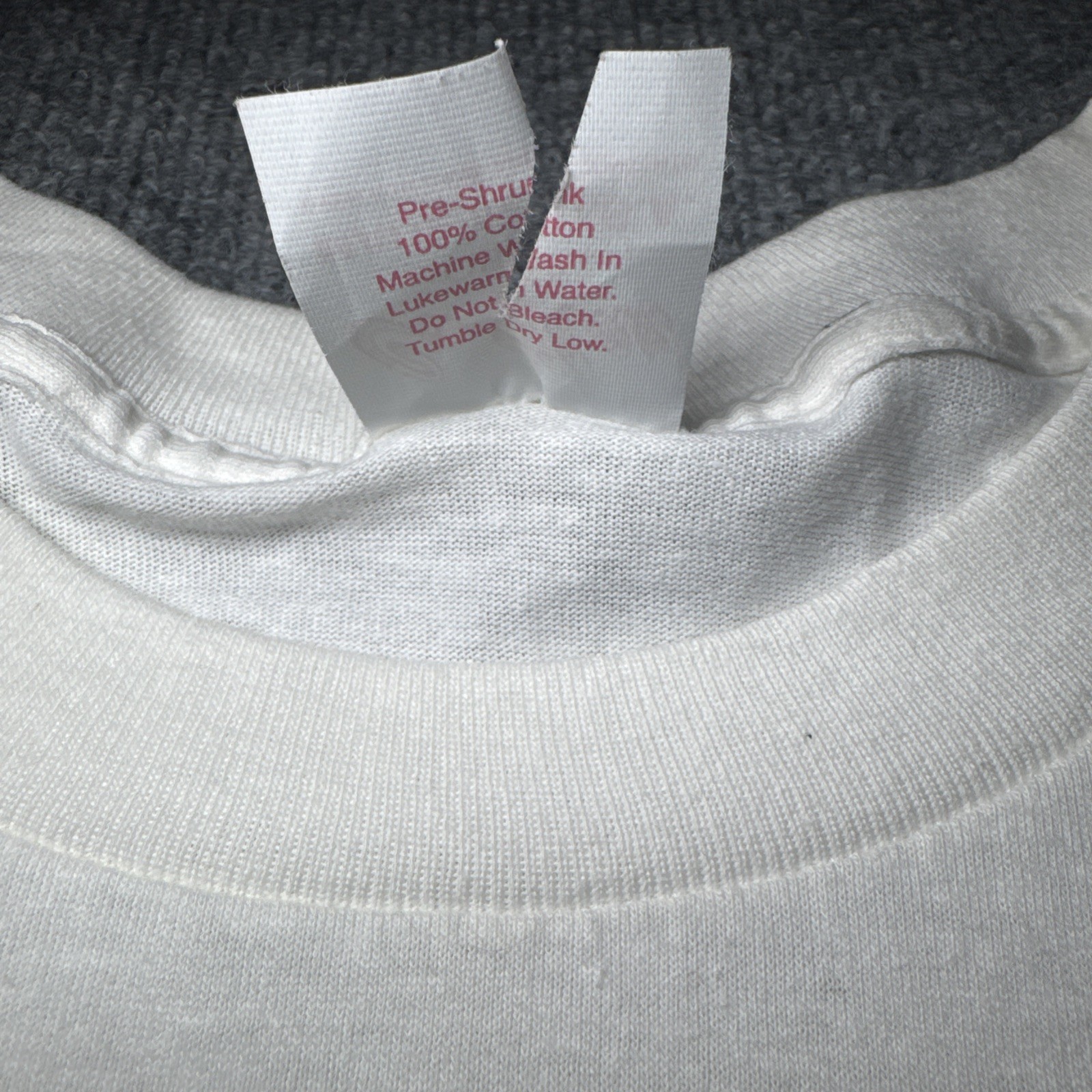 VTG Stress Confusion Funny Quote T Shirt 90s White OSFA Oversized Single Stitch gallery