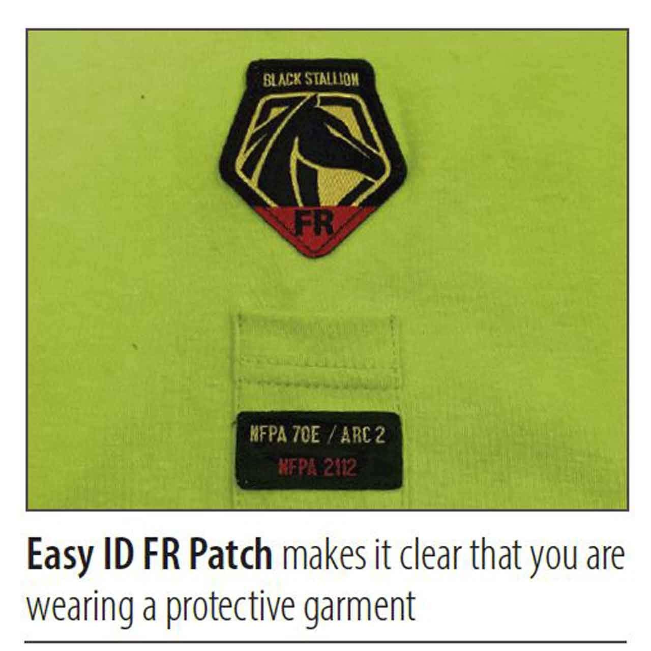 TF2510-LM NFPA 2112 & NFPA70E FR Cotton Knit Long-Sleeve T-Shirt, Lime, X-Large gallery
