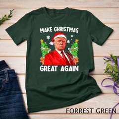 Make Christmas Great Again Funny Santa Trump 2024 Men Xmas Unisex T-shirt