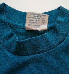 Vintage Nathan Richards 1992 TeeJays T Shirt Blue-Green Size M SEE MEASUREMENTS