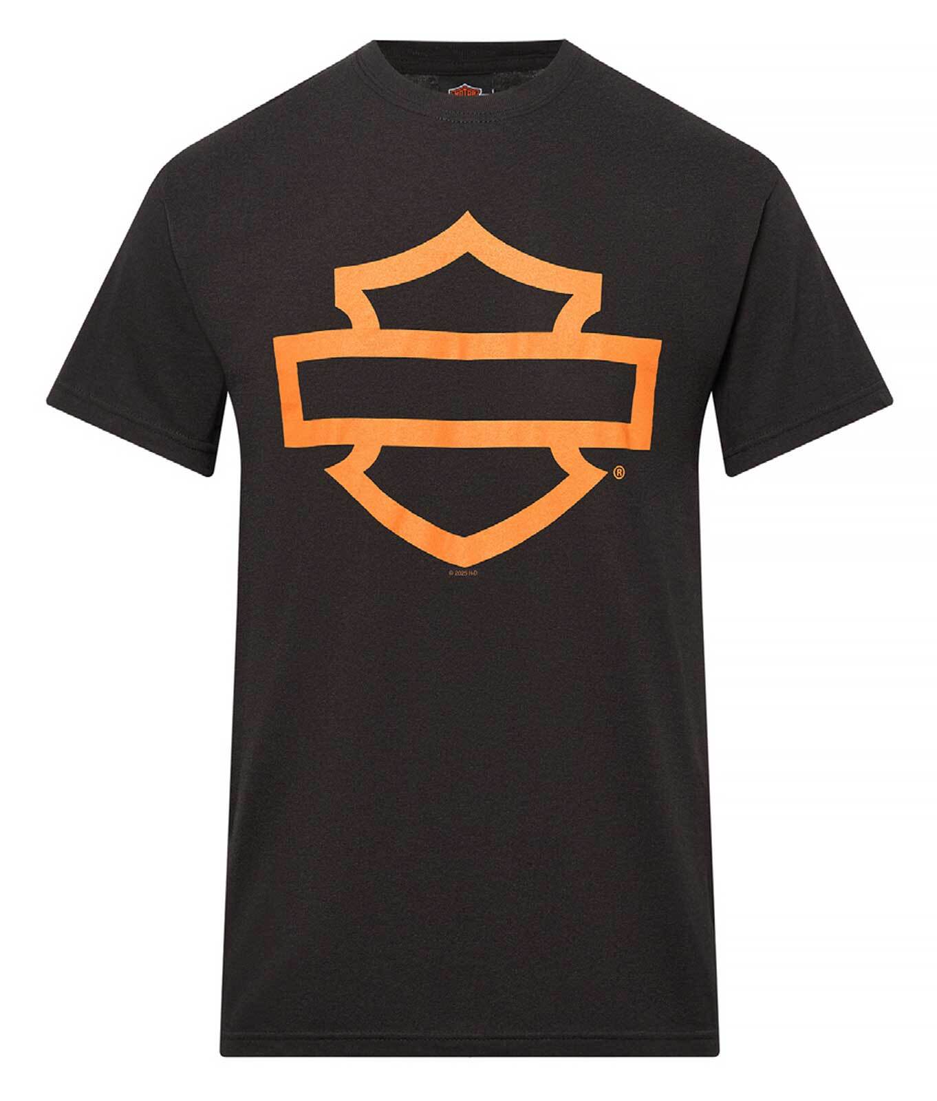 Harley-Davidson Men's Open Bar & Shield On Black Short Sleeve Crew-Neck T-Shirt gallery