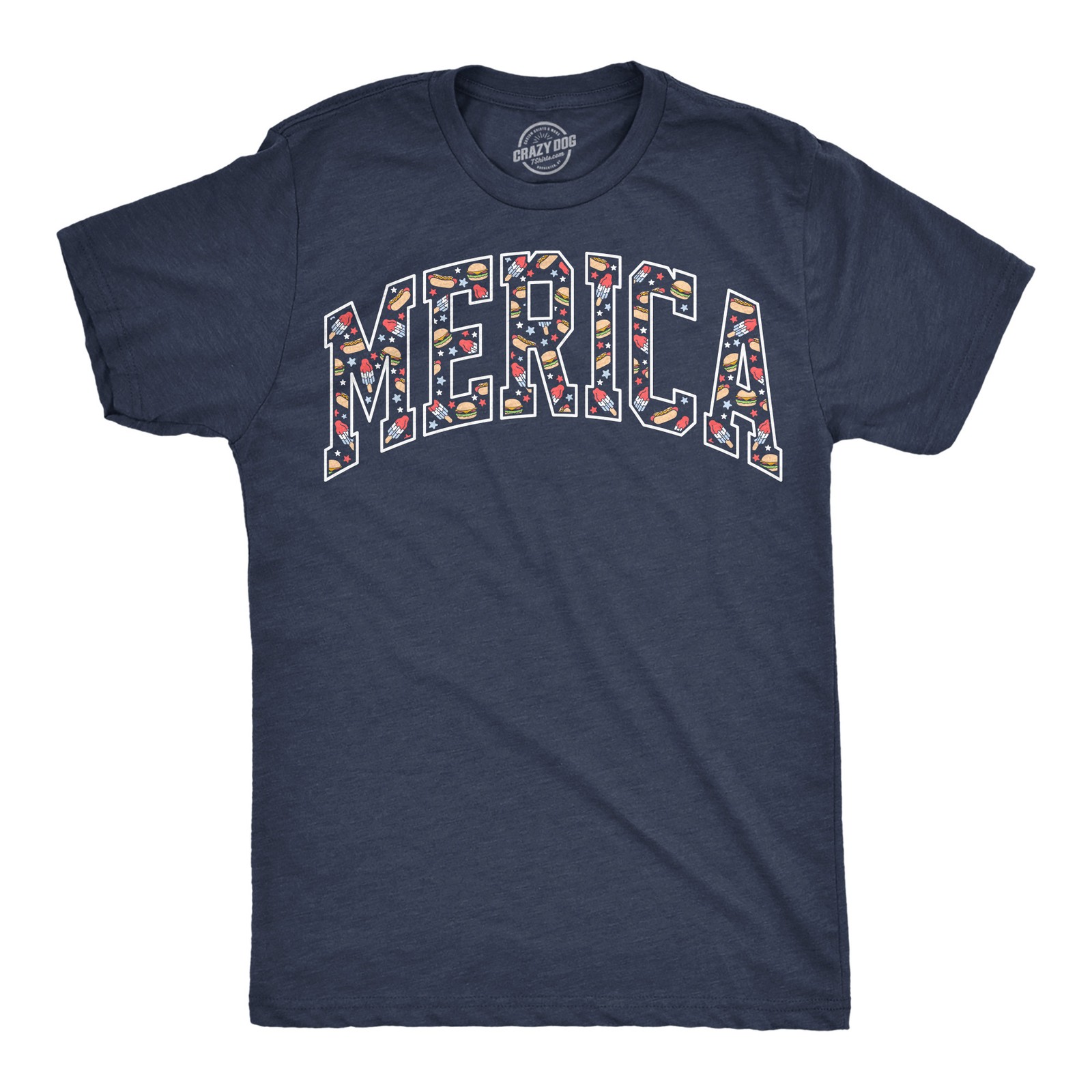 Mens Funny T Shirts Merica Text Food Sarcastic Fourth Of July Tee For Men
