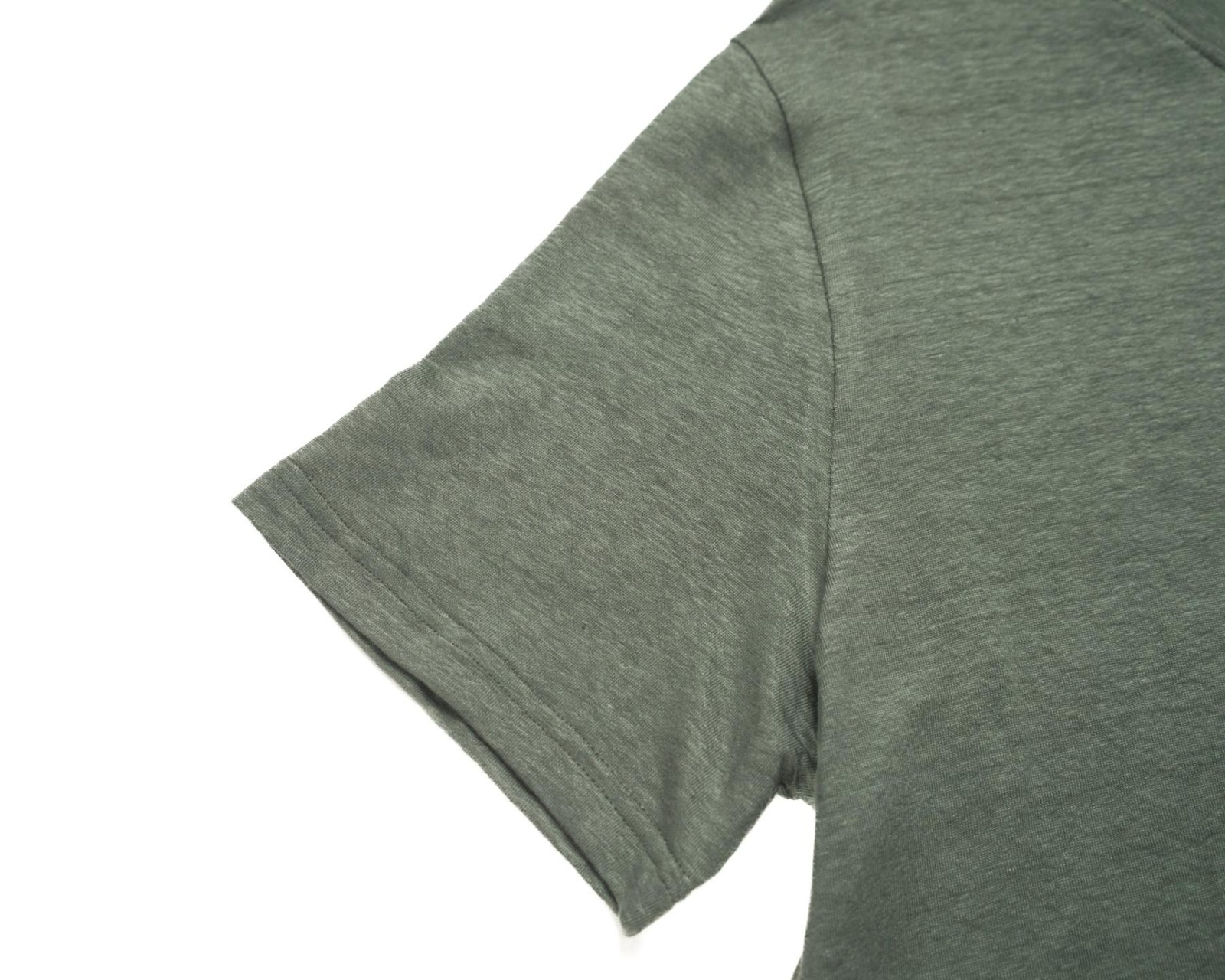 Fedeli $348 NWT Olive Green Extreme Linen Flex Short Sleeve T-Shirt (50 IT) M gallery