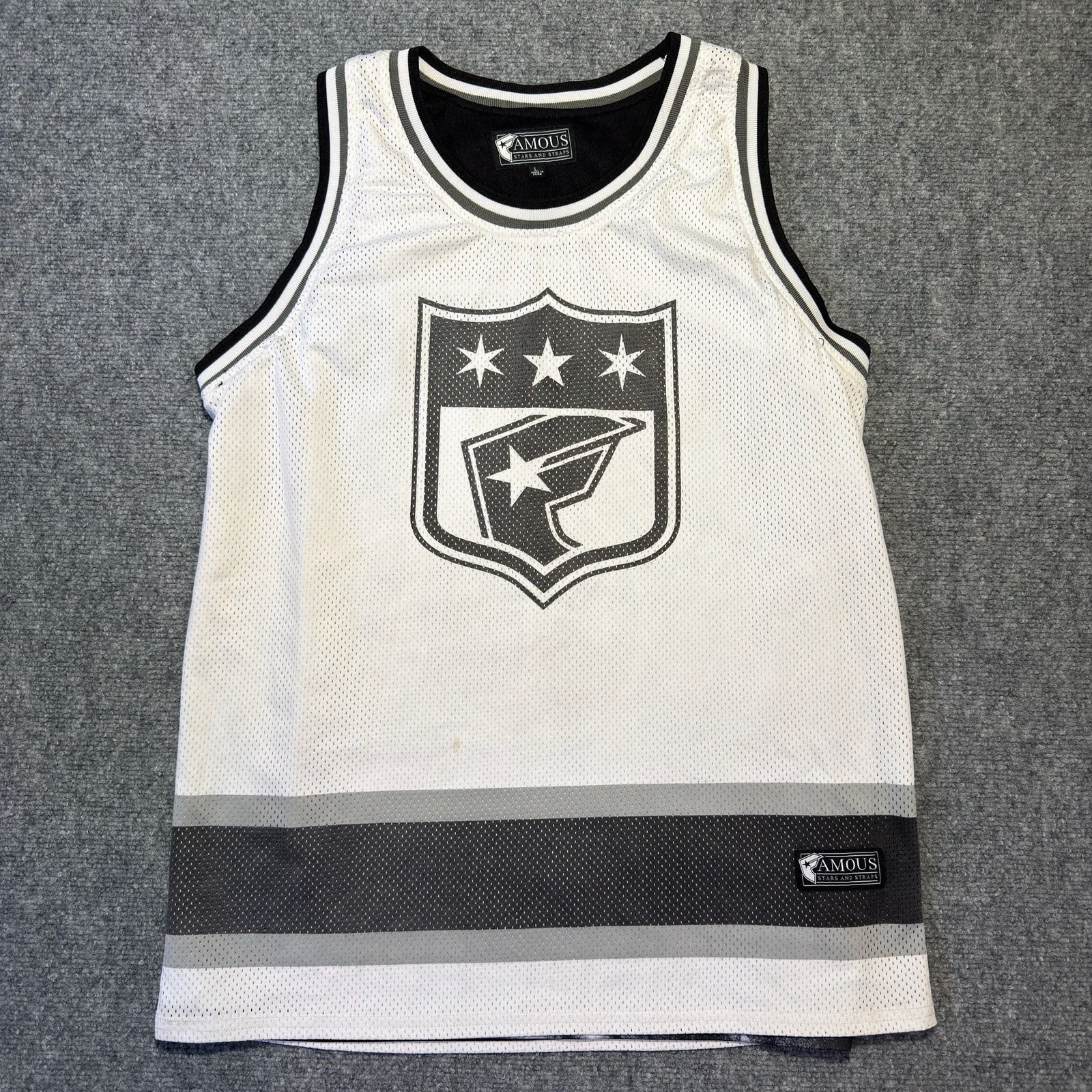 Vintage Famous Stars and Straps Tri-Star Reversible Mesh Jersey Tank Top gallery
