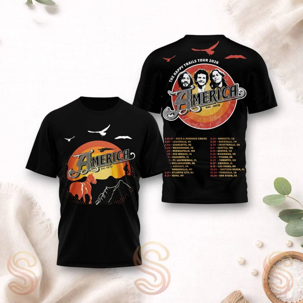 America The Happy Trails Tour 2026 3D T-Shirt All Sizes BO2939 gallery