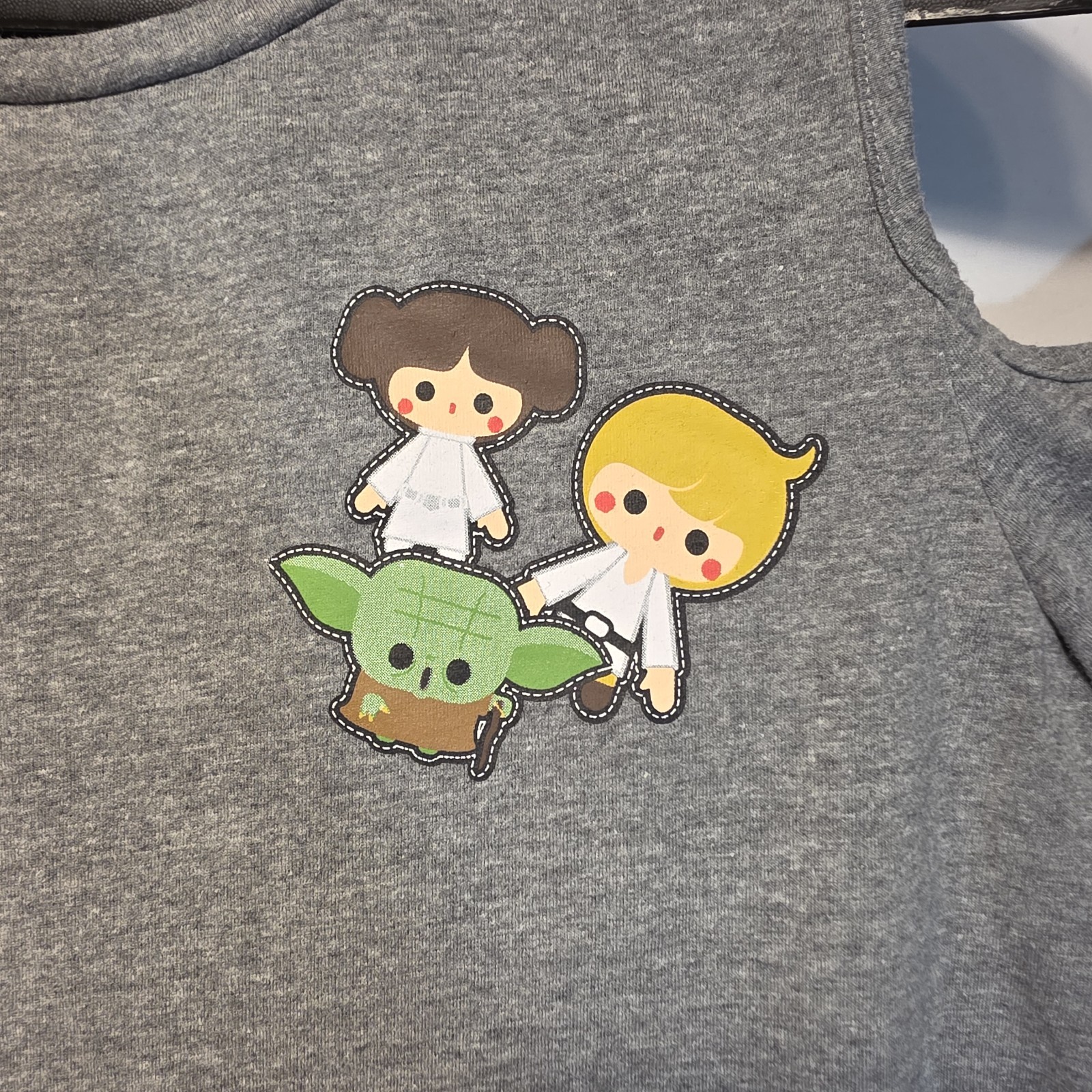 2 SHIRT BUNDLE!! Star Wars Cold Shoulder XXL AND Star Wars ¾ Sleeve Shirt 2X gallery